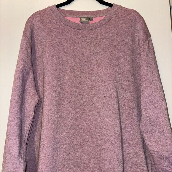 ASOS Women’s Heathered Pink Black Crewneck Sweatshirt Size Large NWT - Picture 3 of 11